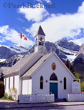 RALPH CONNOR UNITED CHURCH 1891 in downtown
Canmore, one of the first Presbyterian missions in
Alberta. Canmore, Albert, Canada, North America