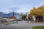 SS Earnslaw steamboat moored on Lake Wakatipu by 
the waterfront boardwalk in Queenstown, Otago, 
South Island, New Zealand.