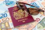 Euros and British passport for travelling to 
Eurozone countries from the UK