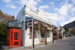Pharmacy shop building 1862 on Main Street in former 
gold mining town of Arrowtown Otago South Island 
New Zealand