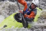 Kayaking in whitewater on the Tryweryn River at the 
National Whitewater Centre, Frongoch, Gwynedd, 
North Wales, UK, Europe. 

Keyword: kayak white water canoe canoeing 