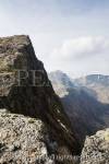 Y Lliwedd mountain in the Snowdon horseshoe with 
Mount Snowdon beyond, Snowdonia National Park, 
North Wales, UK, Britain, Europe