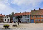 Traditional buildings on Voldgarten in old town of 
Gamlebyen, Fredrikstad, Ostfold, Norway, Scandinavia, 
Europe.  