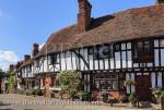 Row of timber-framed houses in picturesque medieval 
Kentish village square in Chilham, Kent, England, UK, 
Britain